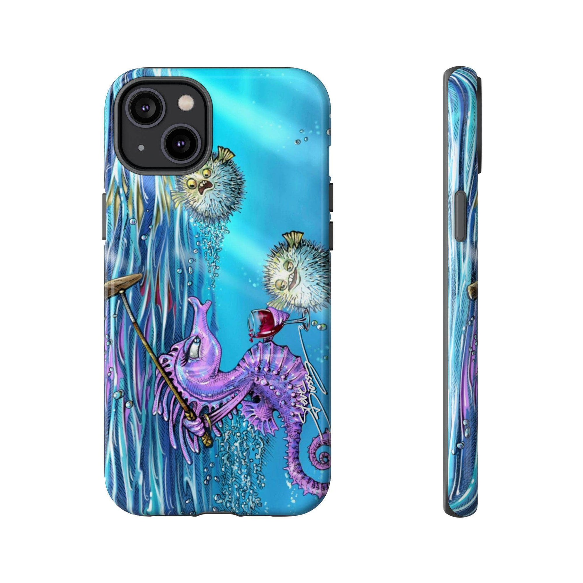 "Seahorse Blowout" Tough Phone Cases