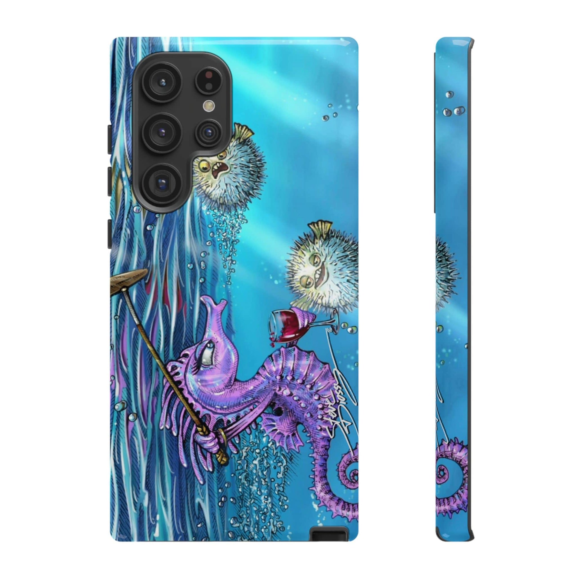 "Seahorse Blowout" Tough Phone Cases