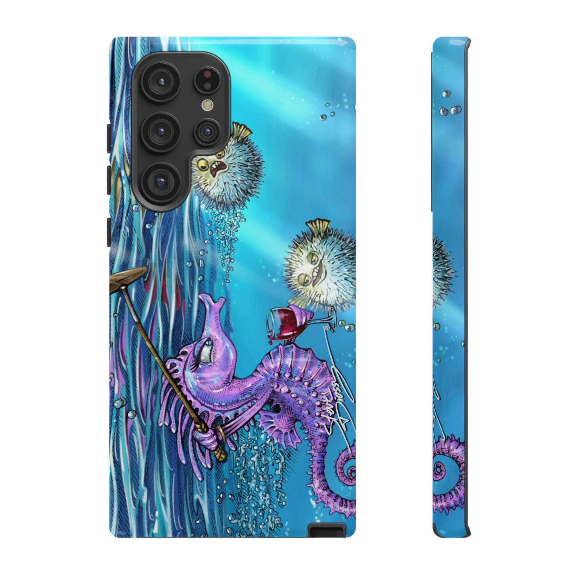 "Seahorse Blowout" Tough Phone Cases