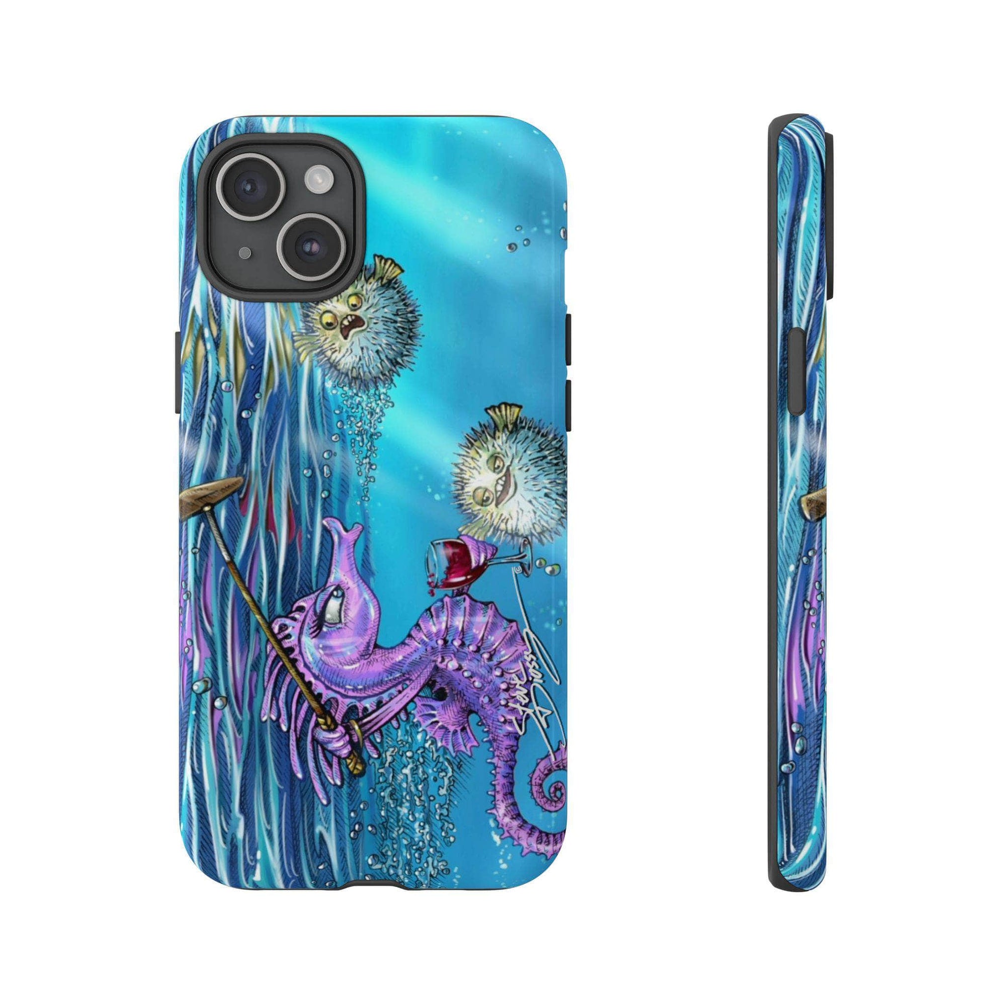 "Seahorse Blowout" Tough Phone Cases