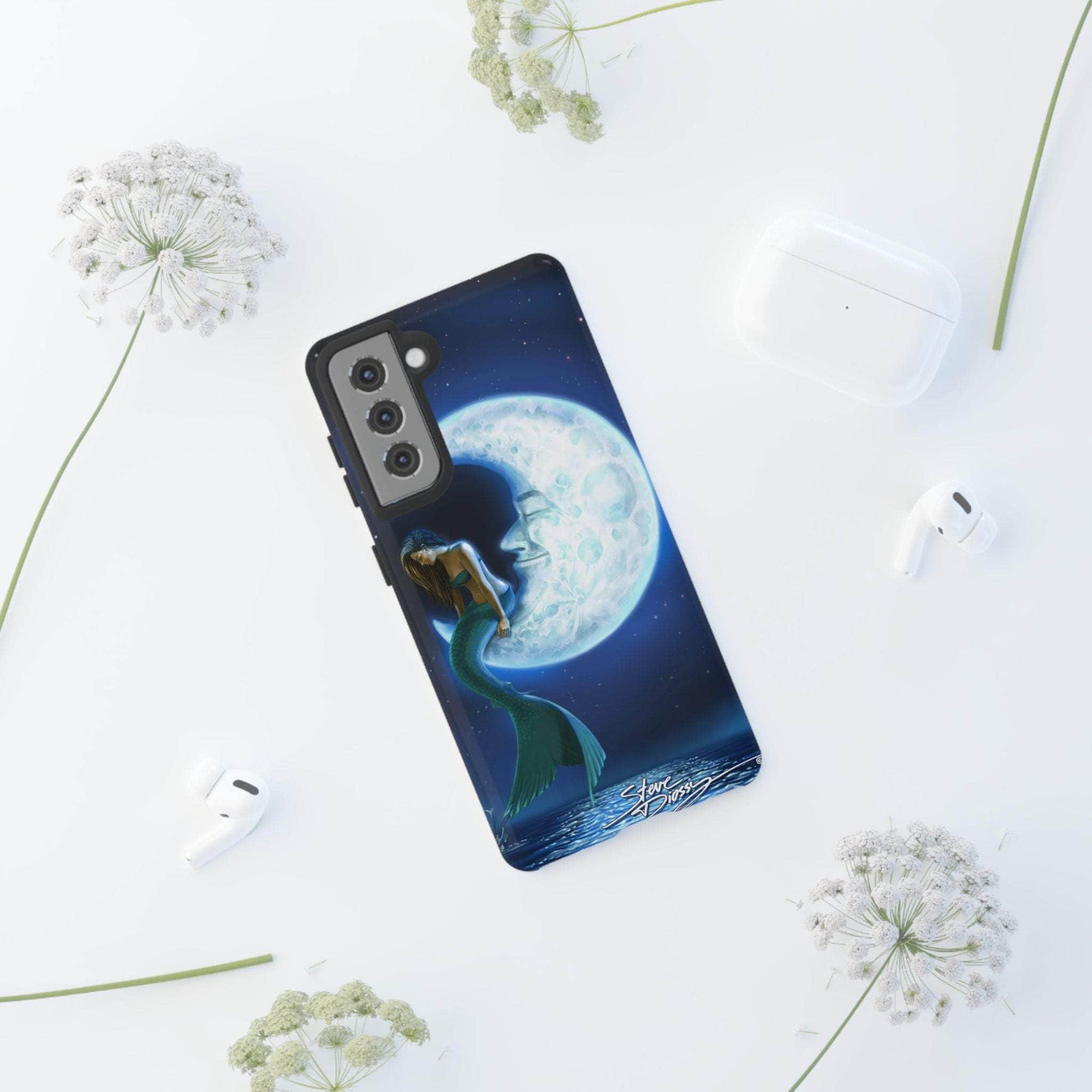 "Mermaid in the Moon" Tough Phone Cases
