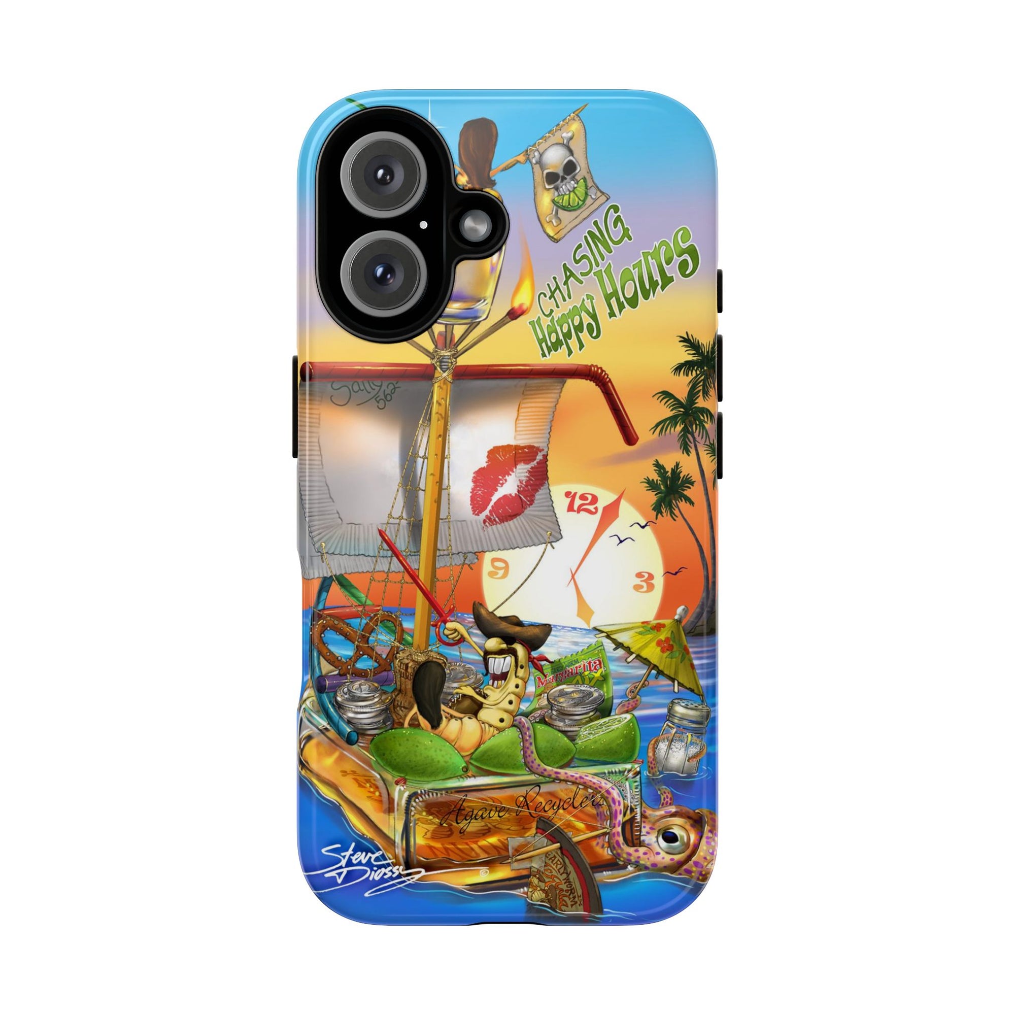 "Chasing Happy Hours" Tough Phone Cases