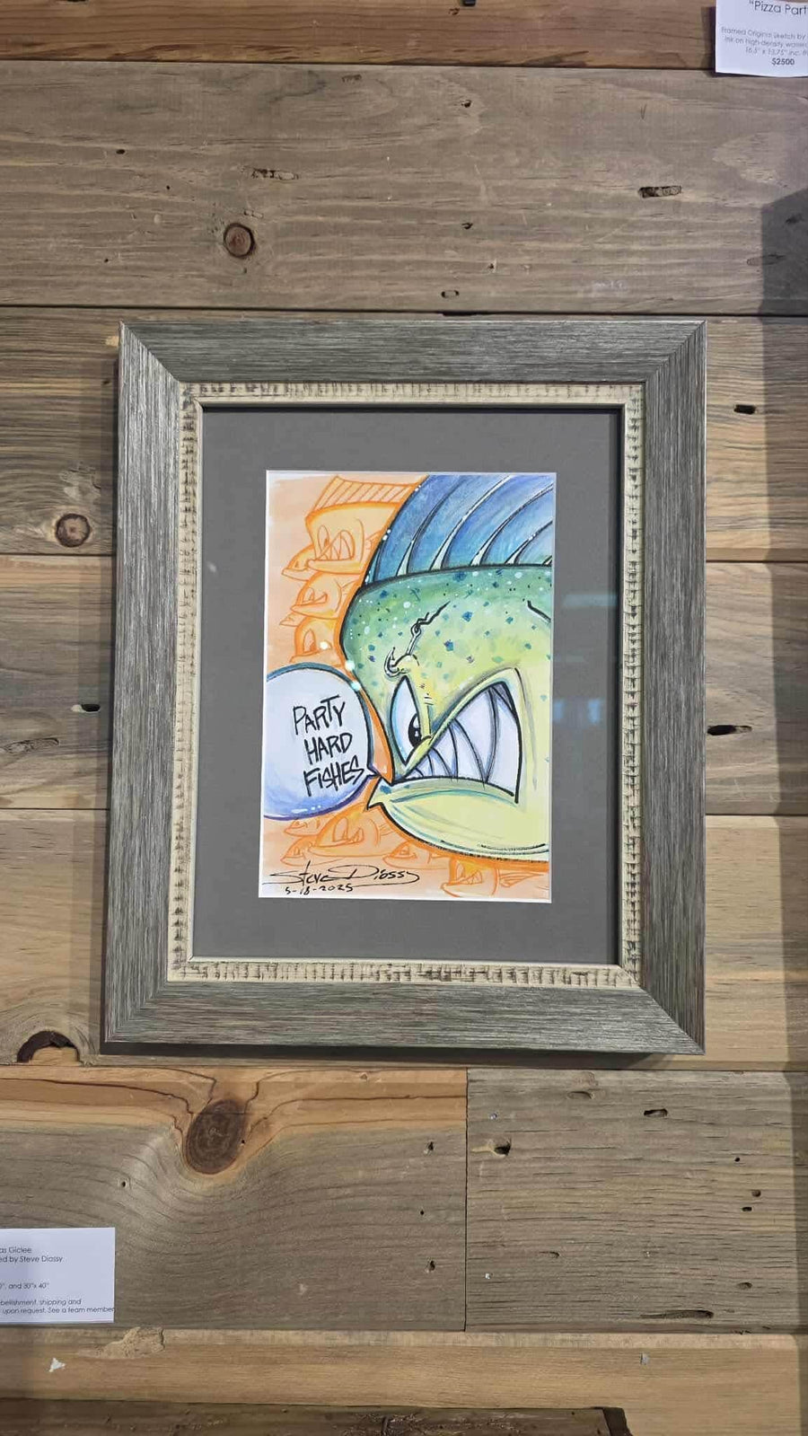 "Cheers Fishes" Original Watercolor by Steve Diossy