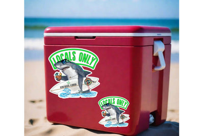 "Locals Only Shark" Die Cut Stickers - Vero Beach Edition