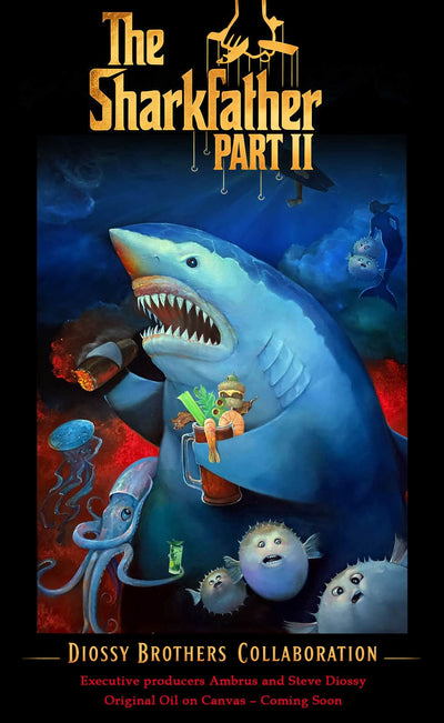 Coming soon "The Sharkfather Part II" Original Oil on Canvas
