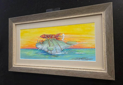 Auction Closed "Racing Potato" Original Watercolor by Steve Diossy