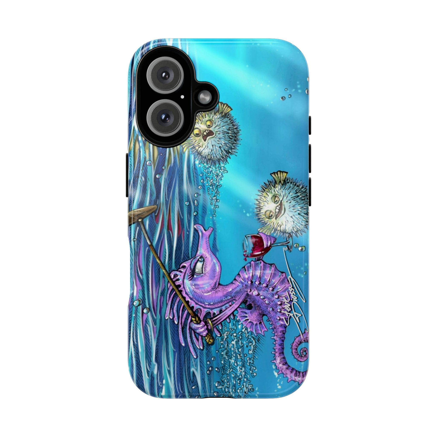 "Seahorse Blowout" Tough Phone Cases
