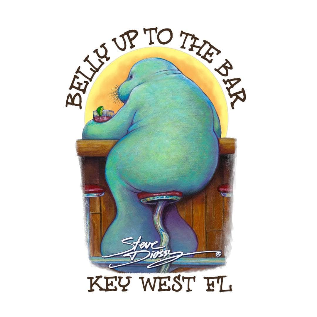 Lonely Manatee - Mini Sticker -Key West Edition