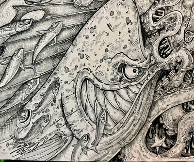 "Midnight Snack Attack" Original Pen/Ink by Steve Diossy