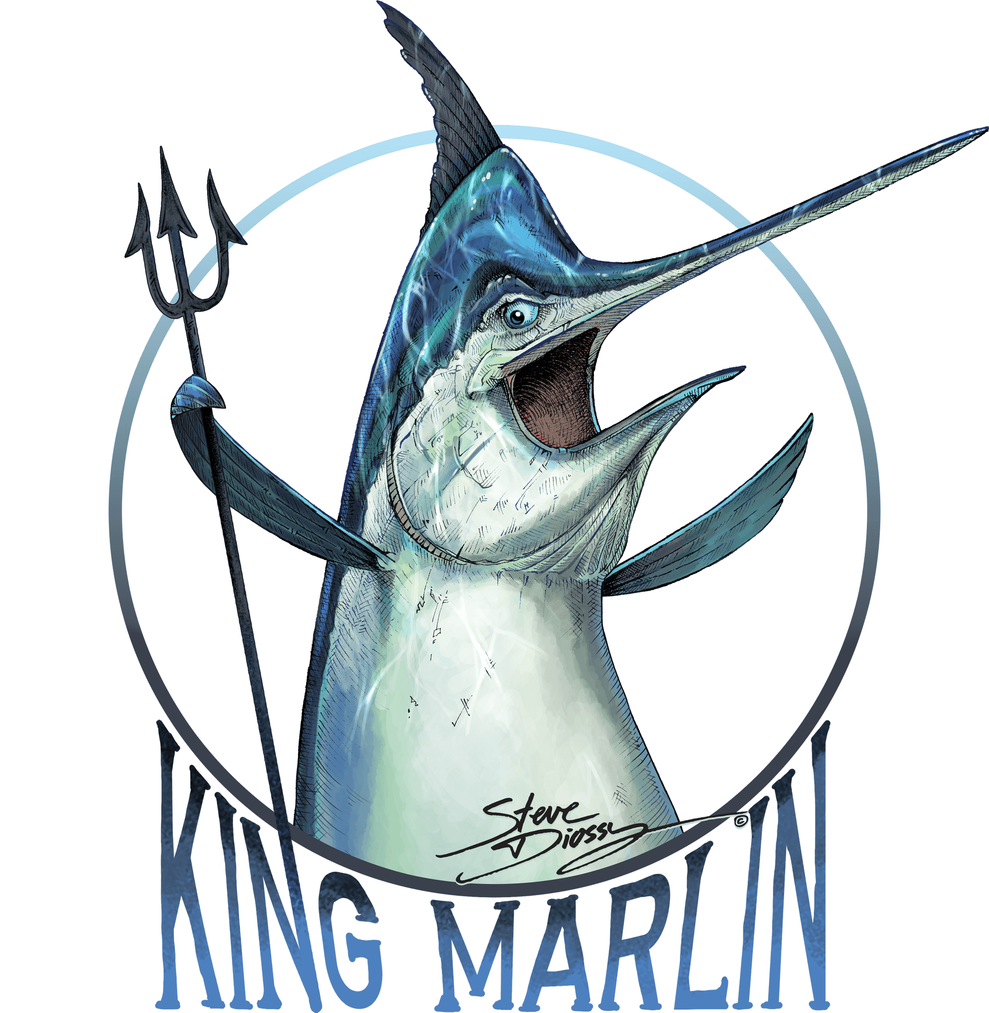 "King Marlin" Mini Sticker