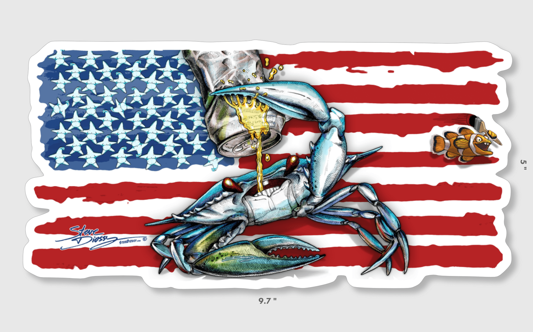 Crabeer USA - Large Die-Cut Sticker