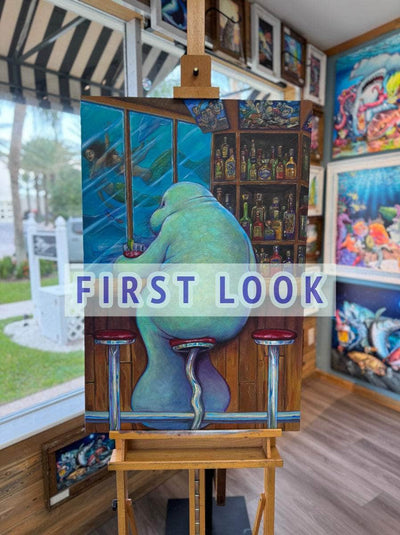 "Lonely Manatee" Limited Edition Canvas