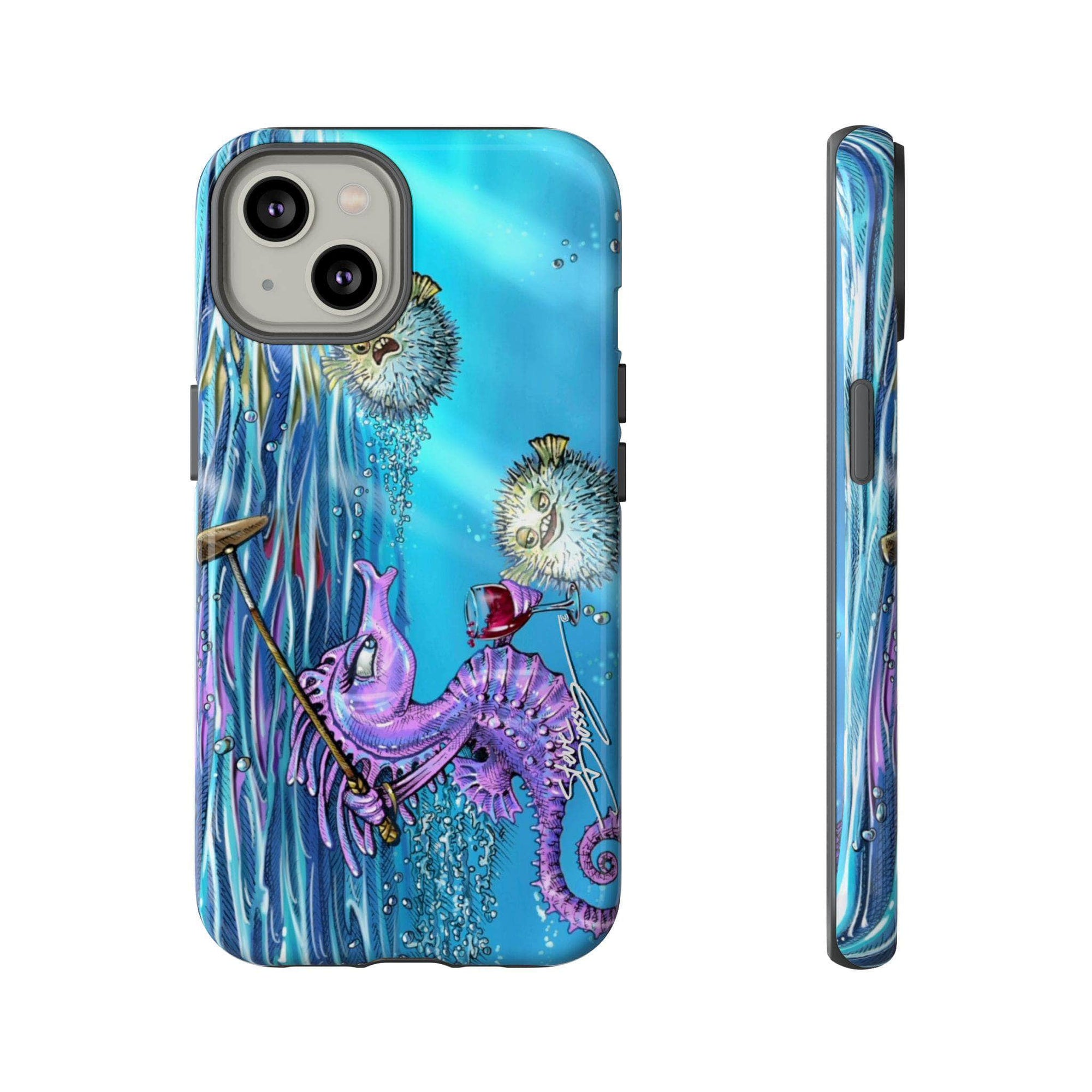 "Seahorse Blowout" Tough Phone Cases