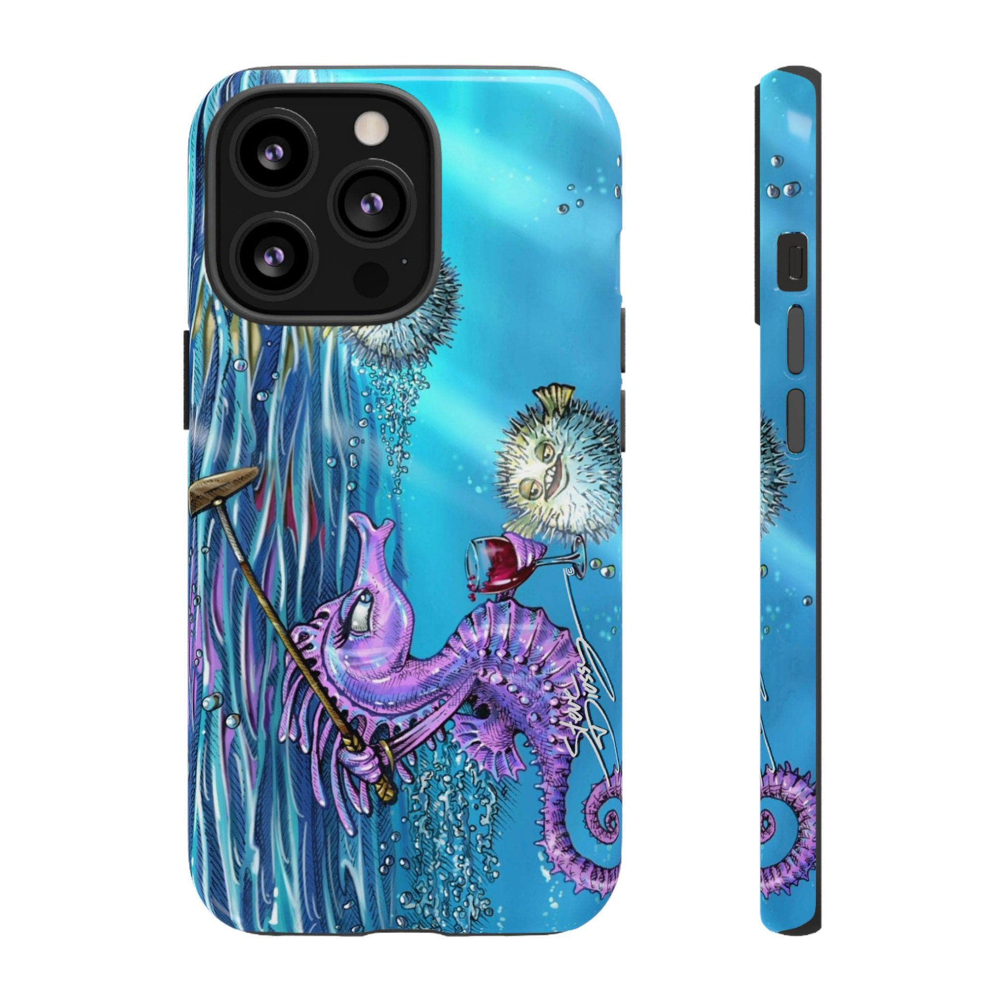 "Seahorse Blowout" Tough Phone Cases