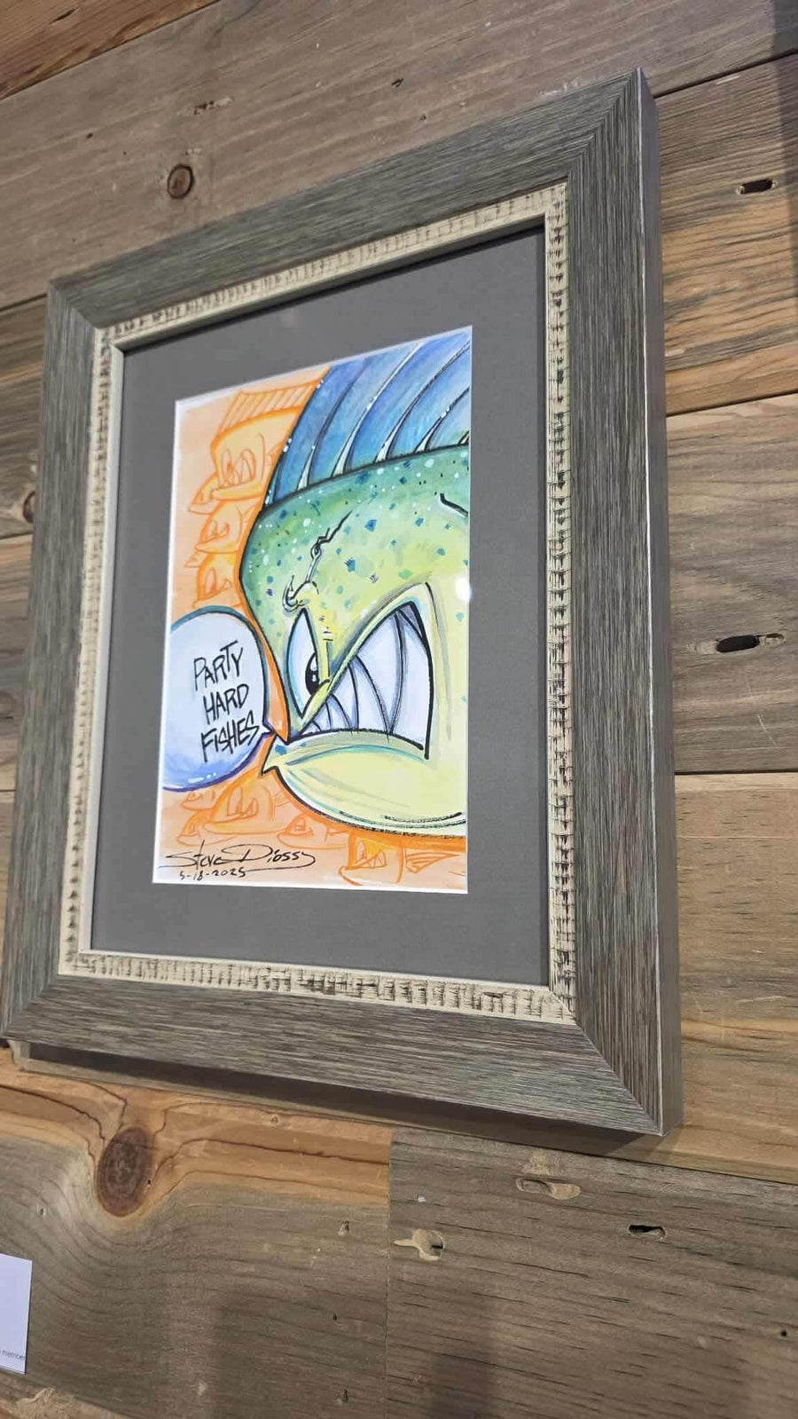 "Cheers Fishes" Original Watercolor by Steve Diossy