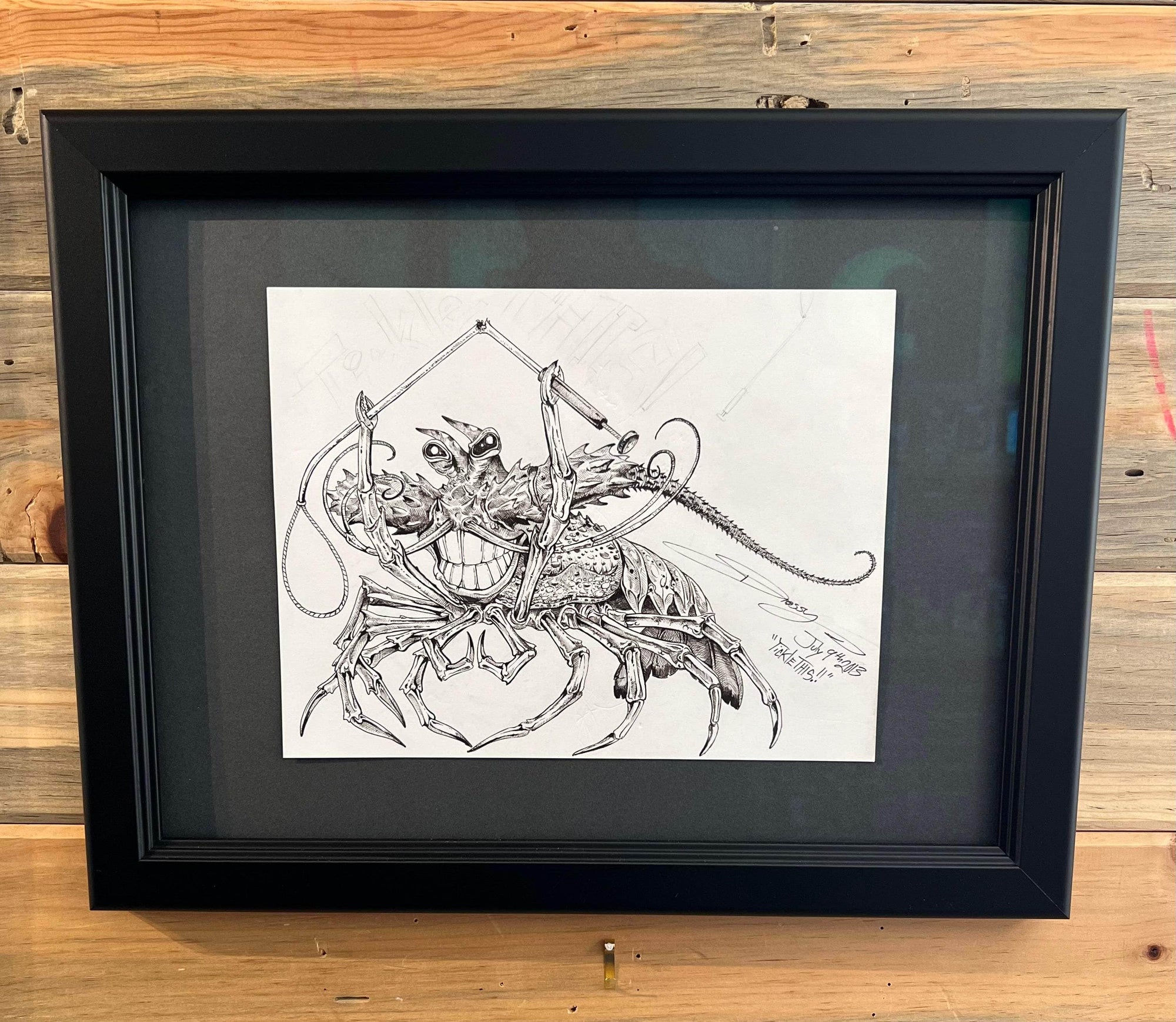 "Tickle This Lobster" Original Pen/Ink by Steve Diossy