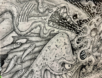 "Midnight Snack Attack" Original Pen/Ink by Steve Diossy