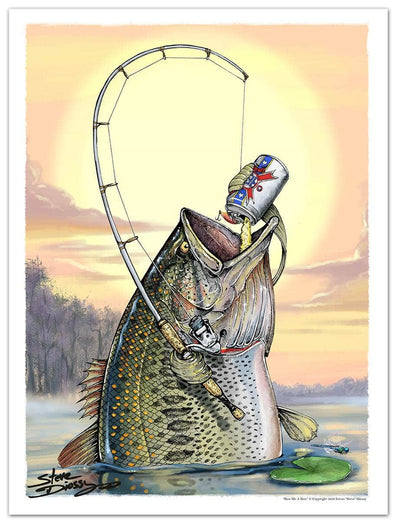 "Bass Me a Beer" Fine Art Paper Print