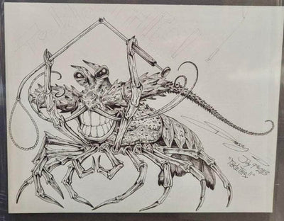 "Tickle This Lobster" Original Pen/Ink by Steve Diossy