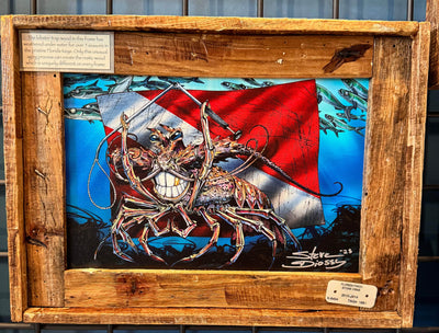 "Tickle This Lobster" Lobster Trap Framed Mini-Canvas