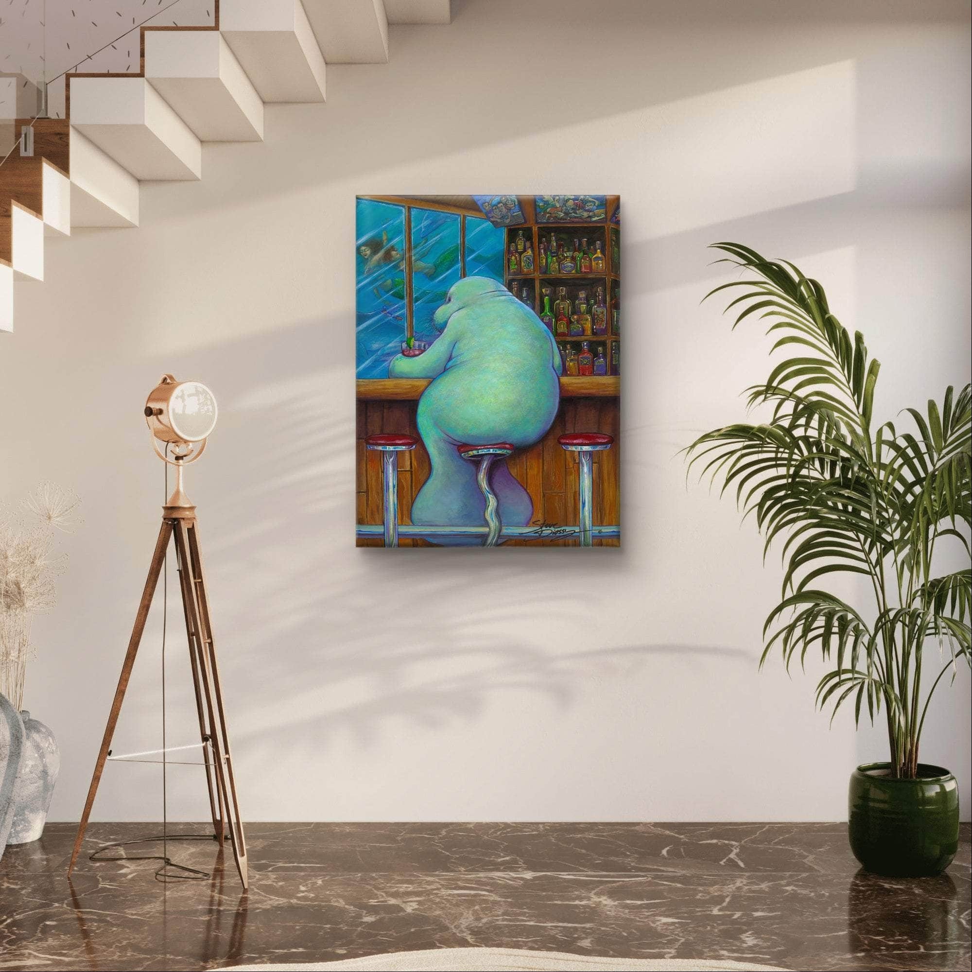 "Lonely Manatee" Limited Edition Canvas
