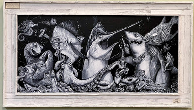 "Give and Take" Black and White Limited Edition Canvas