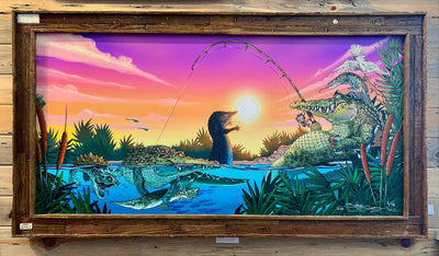 "Gator Fishing" Limited Edition Canvas