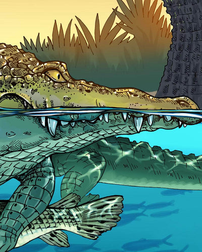 "Gator Fishing" Limited Edition Canvas