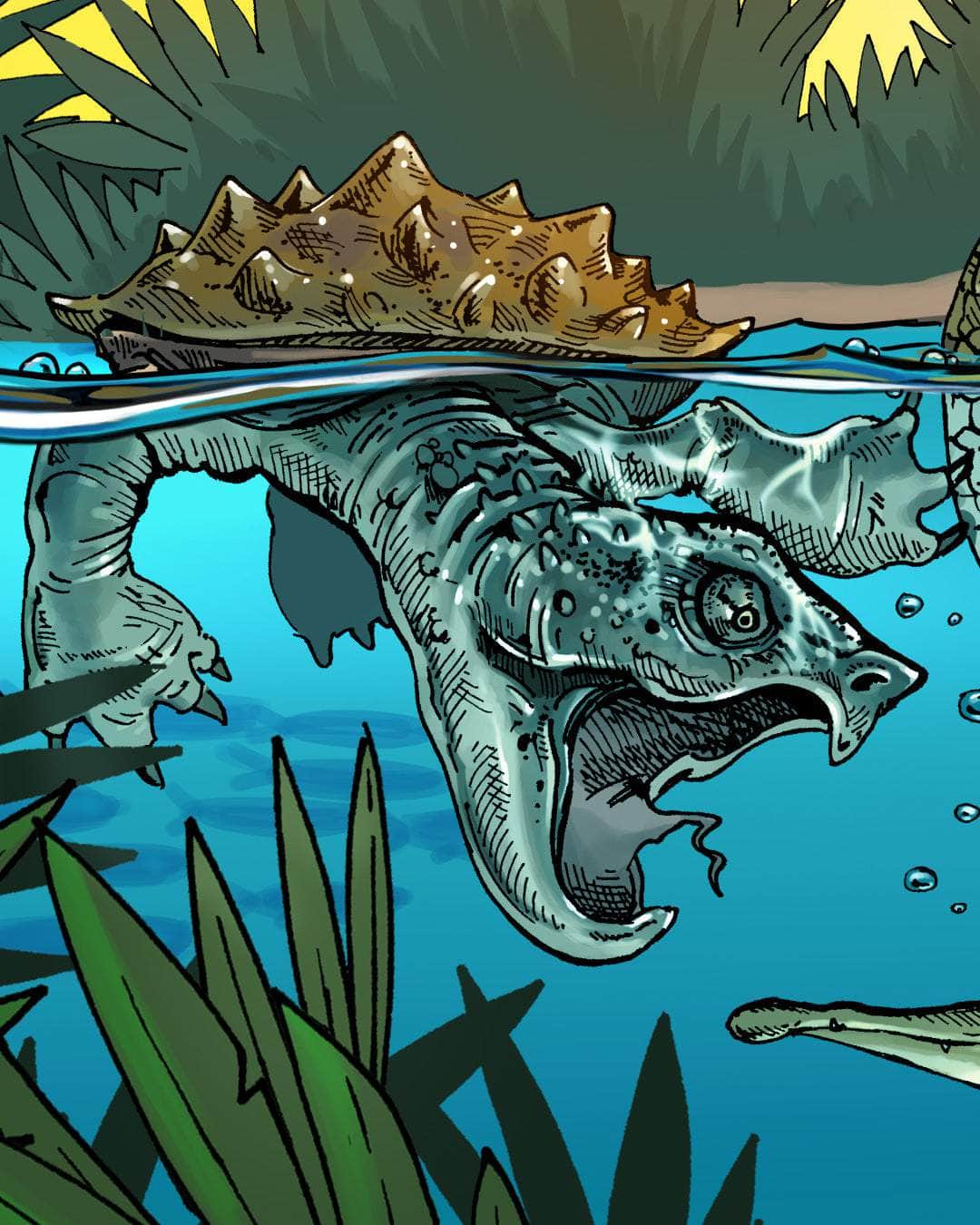 "Gator Fishing" Limited Edition Canvas