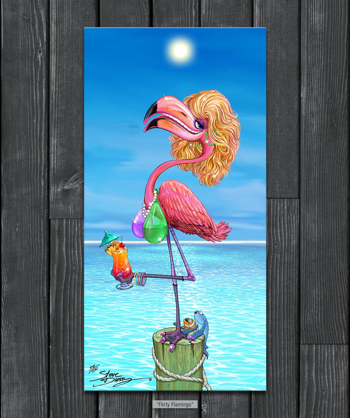 Pre-Order "Flirty Flamingo" Limited Edition Canvas - Release July 2026