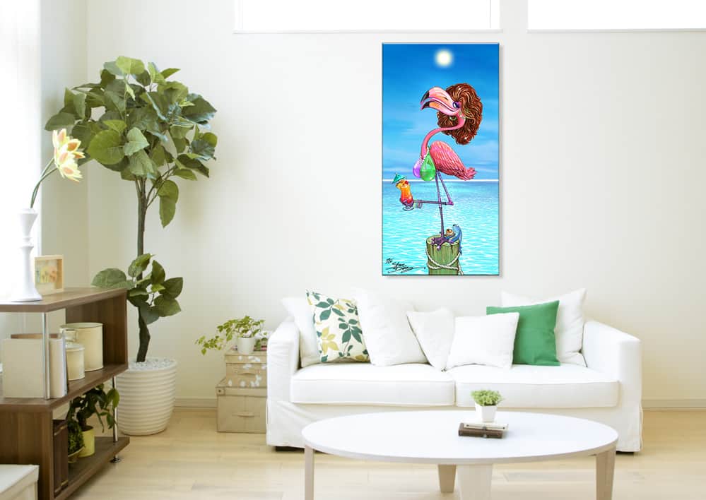Pre-Order "Flirty Flamingo" Limited Edition Canvas - Release July 2026