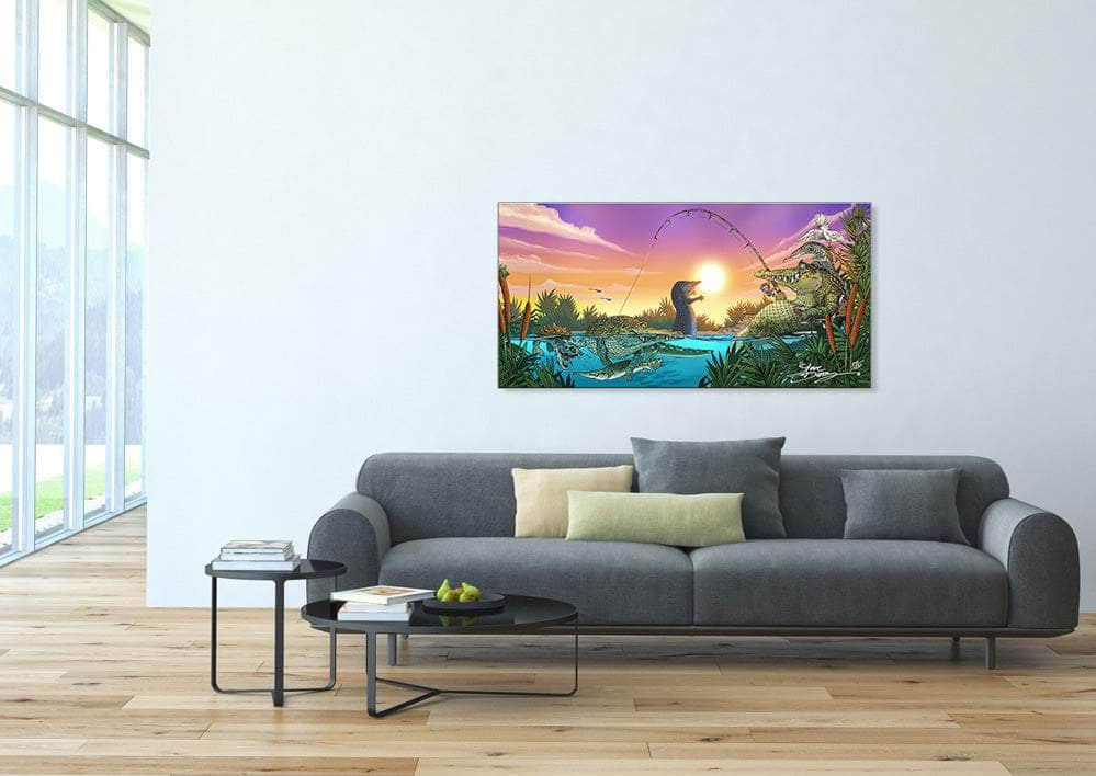"Gator Fishing" Limited Edition Canvas