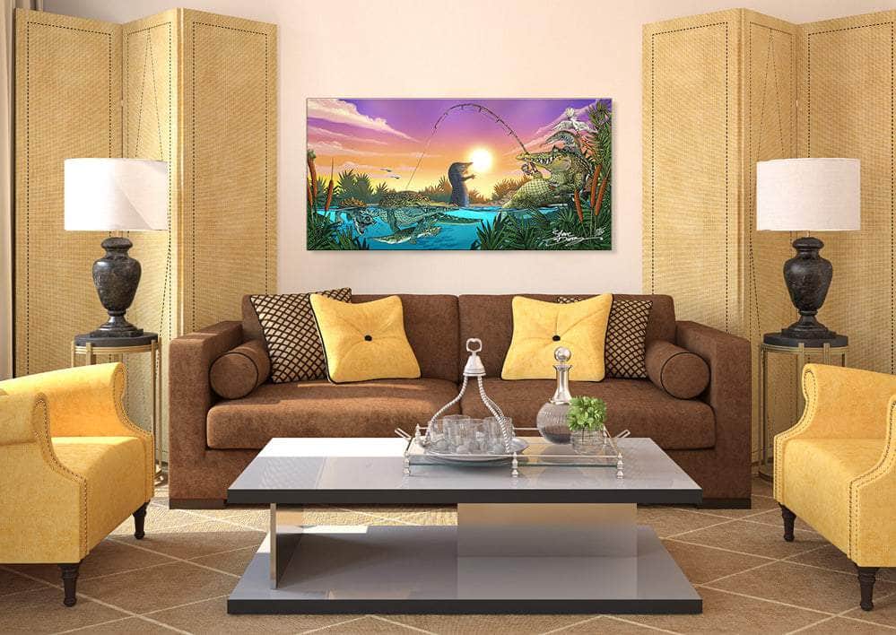 "Gator Fishing" Limited Edition Canvas