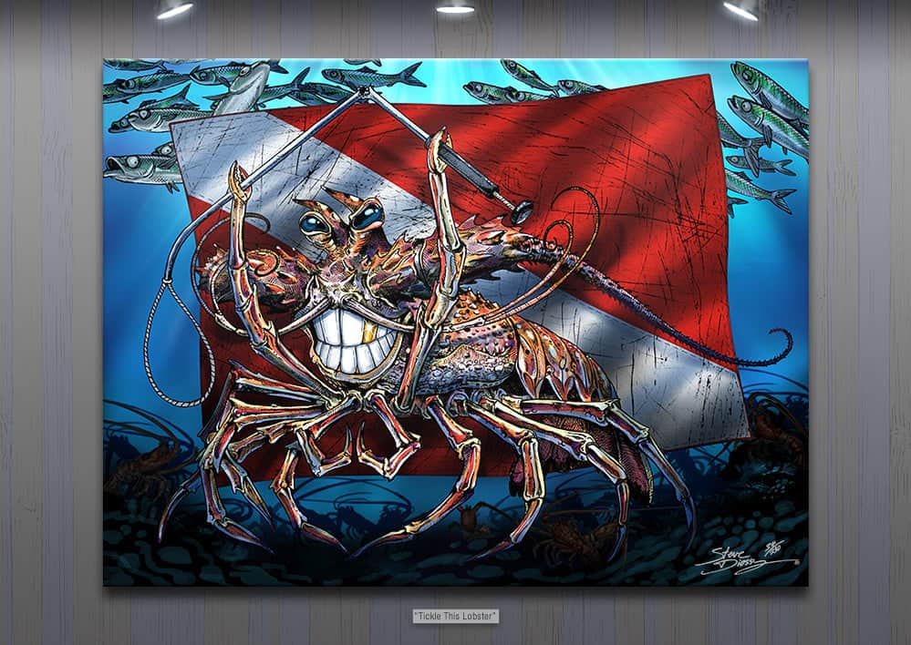 "Tickle This Lobster" Limited Edition Canvas