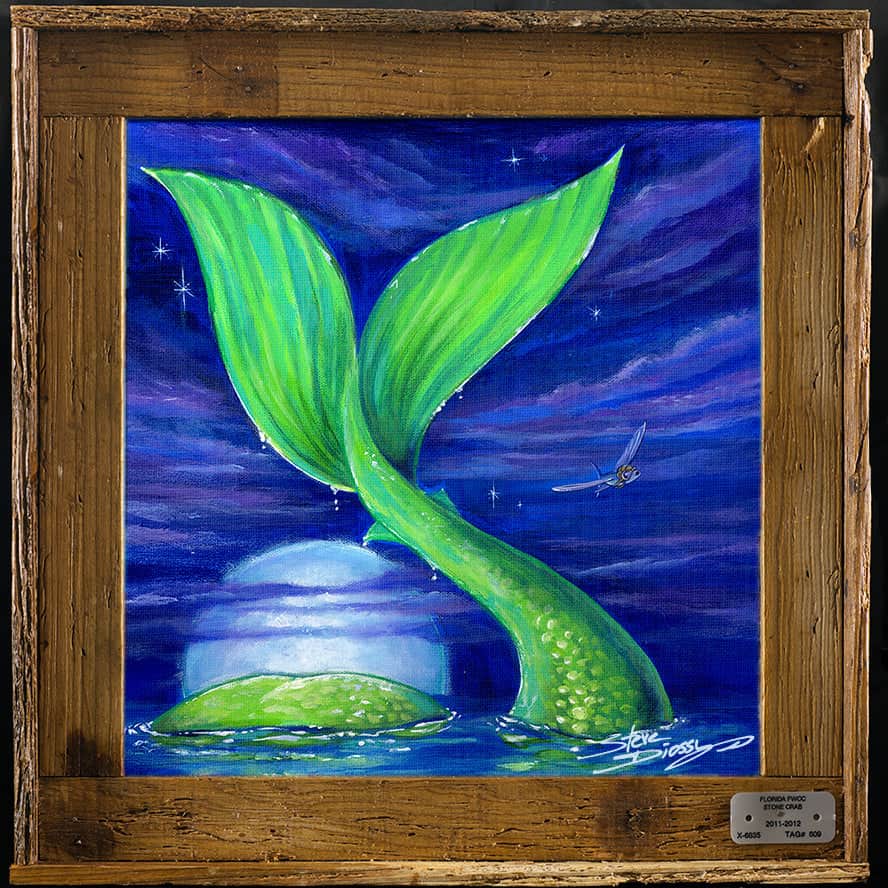 Pre-Order "Full Moon Rising" Lobster Trap Framed Mini-Canvas (Release December 2025)