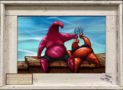 "Starfish Lovers" Lobster Trap Framed Mini-Canvas