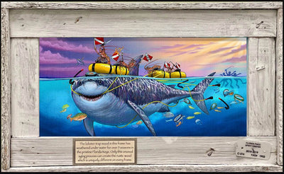 "Lobsters' Revenge" Lobster Trap Framed Mini-Canvas