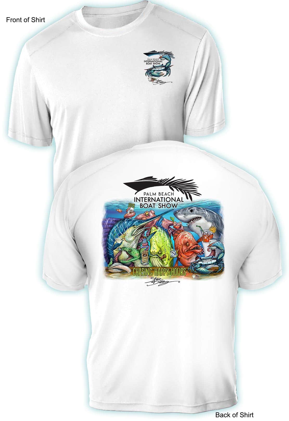 2026 Official Palm Beach Intl' Boat Show- Men’s Short Sleeve Shirt - 100% Polyester