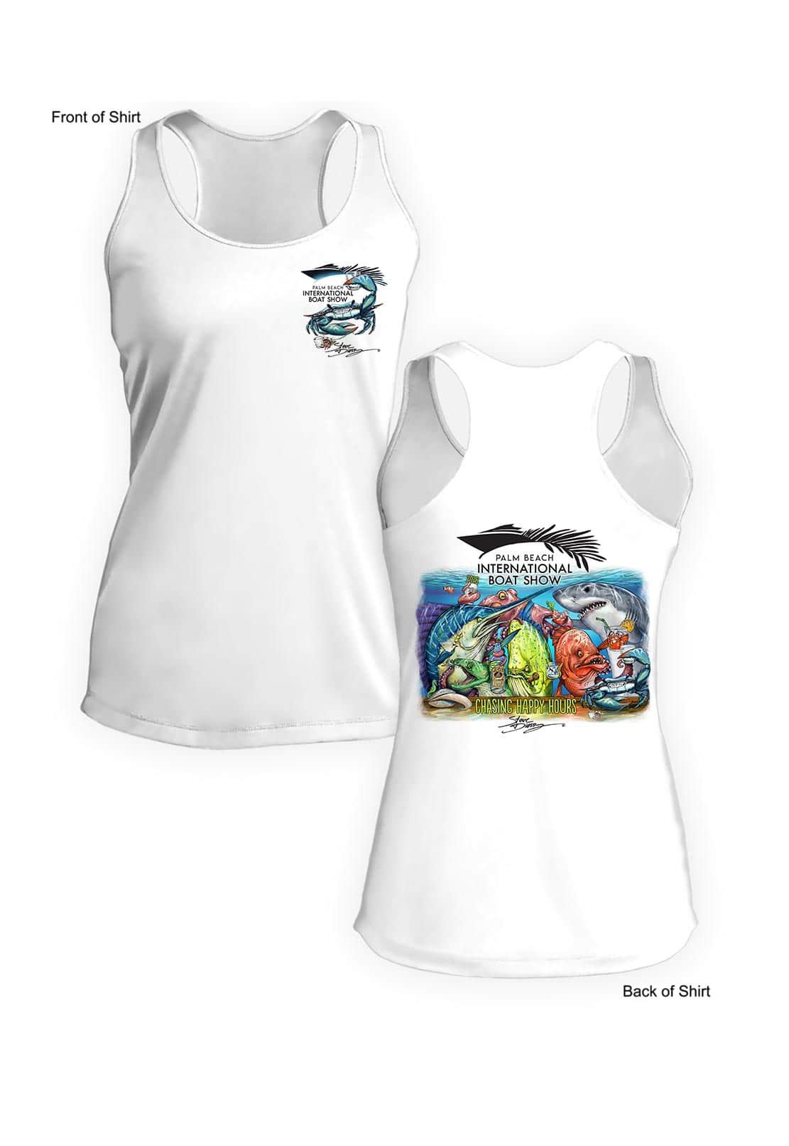 2026 Official Palm Beach Intl' Boat Show- Ladies Tank Top- 100% Poly Performance