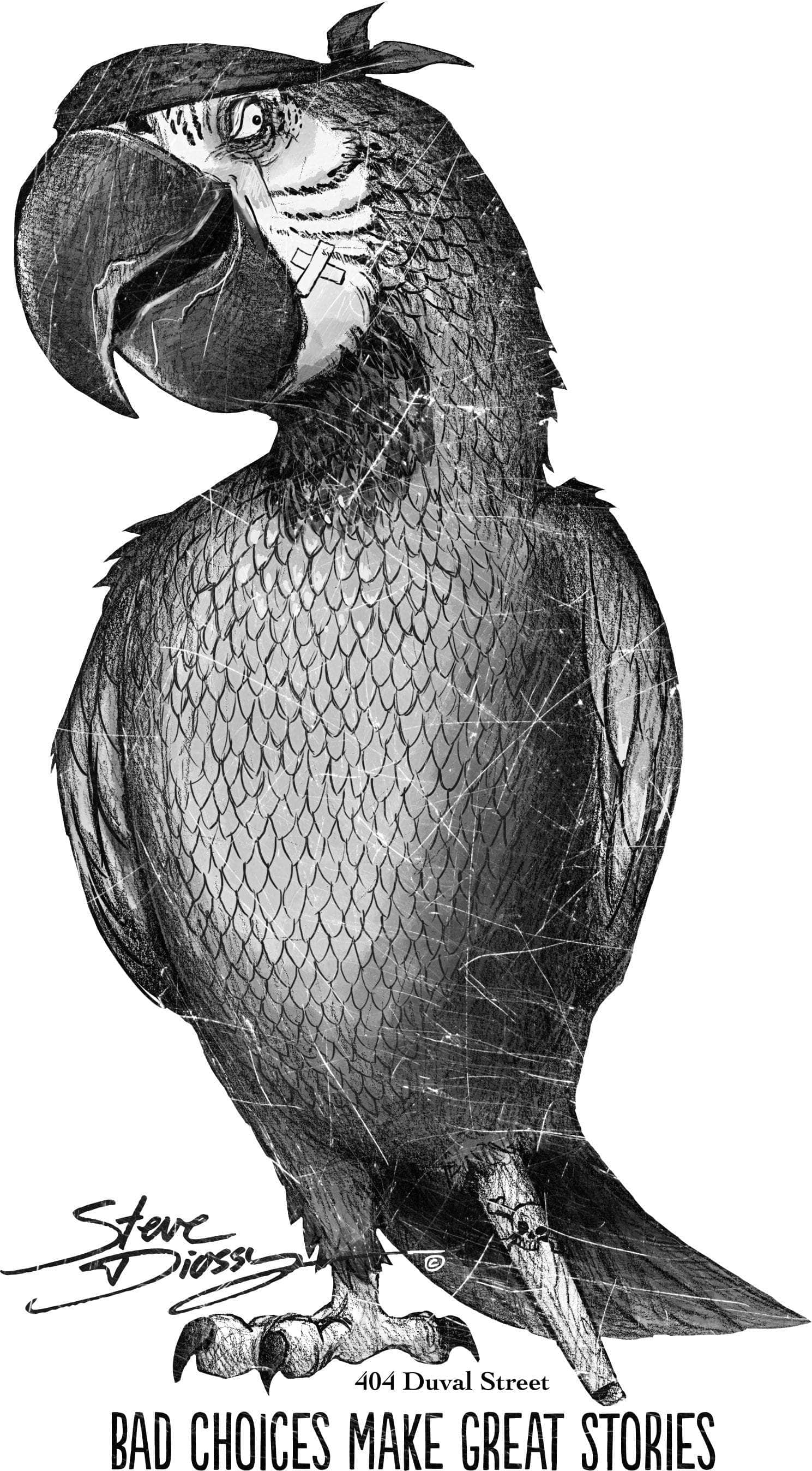 Parrot Pirate - Mini Sticker - Key West Edition