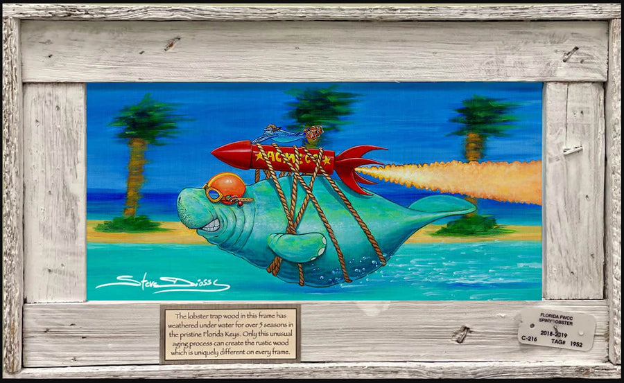 Pre-Order "Racing Potato" Lobster Trap Framed Mini-Canvas - Shipments Start Mid-July