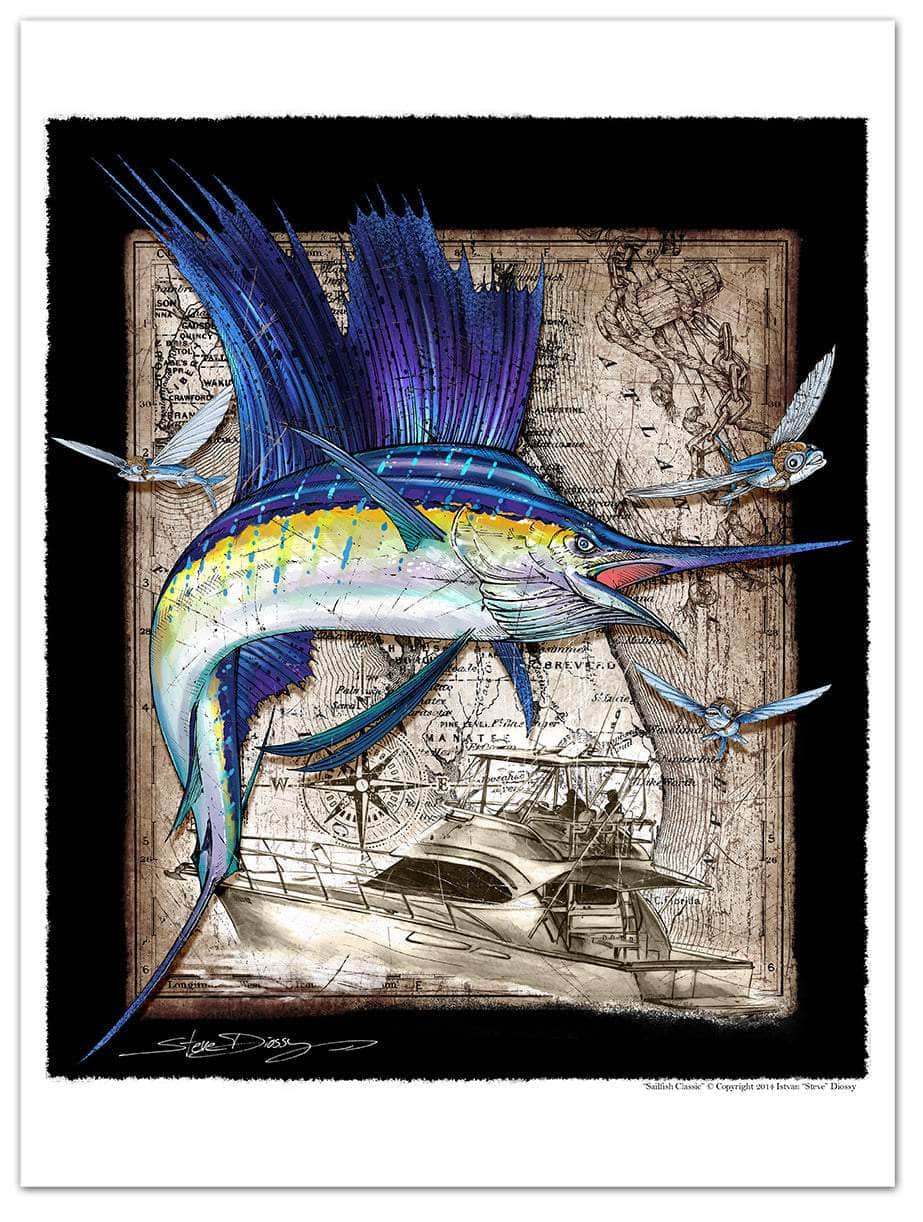 "Sailfish Classic" Fine Art Paper Print