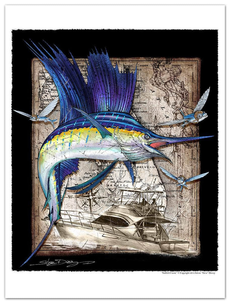 "Sailfish Classic" Fine Art Paper Print