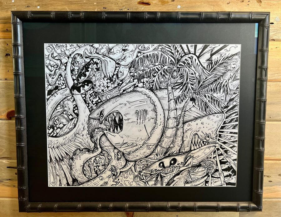 "Tight Squeeze" Original Pen/Ink by Steve Diossy