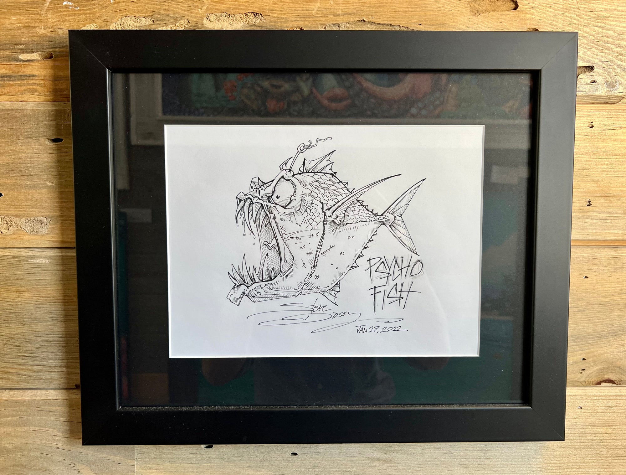 "Psycho Fish" Original Pen/Ink by Steve Diossy