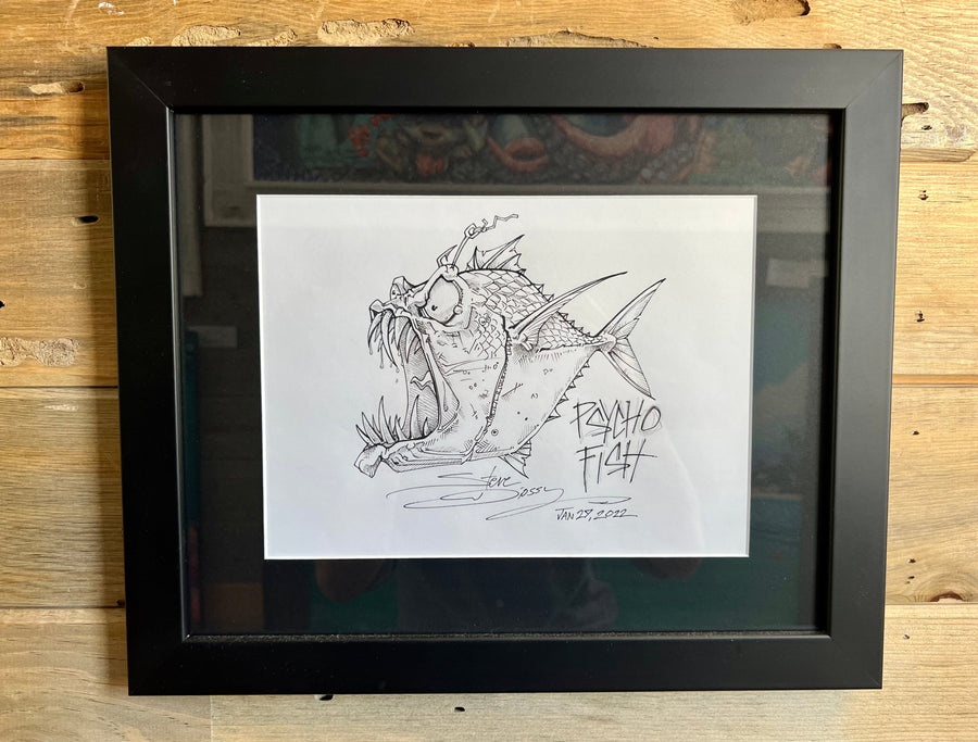 "Psycho Fish" Original Pen/Ink by Steve Diossy