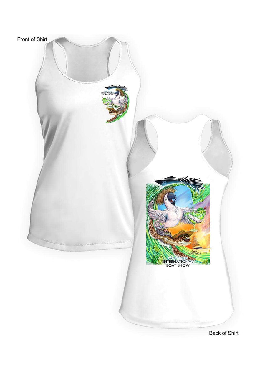 2025 Official Palm Beach Intl' Boat Show- Ladies Tank Top- 100% Poly Performance