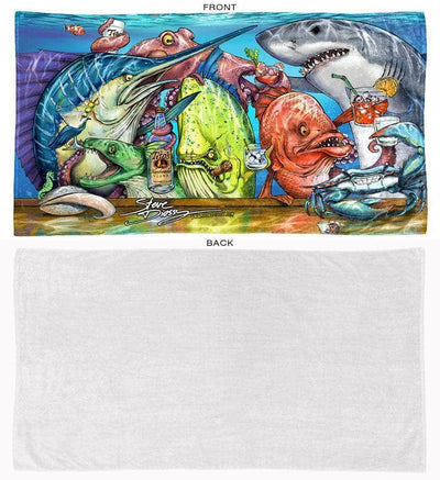 Tito's Cheers beach towel front and back
