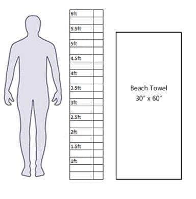 beach towel size scale