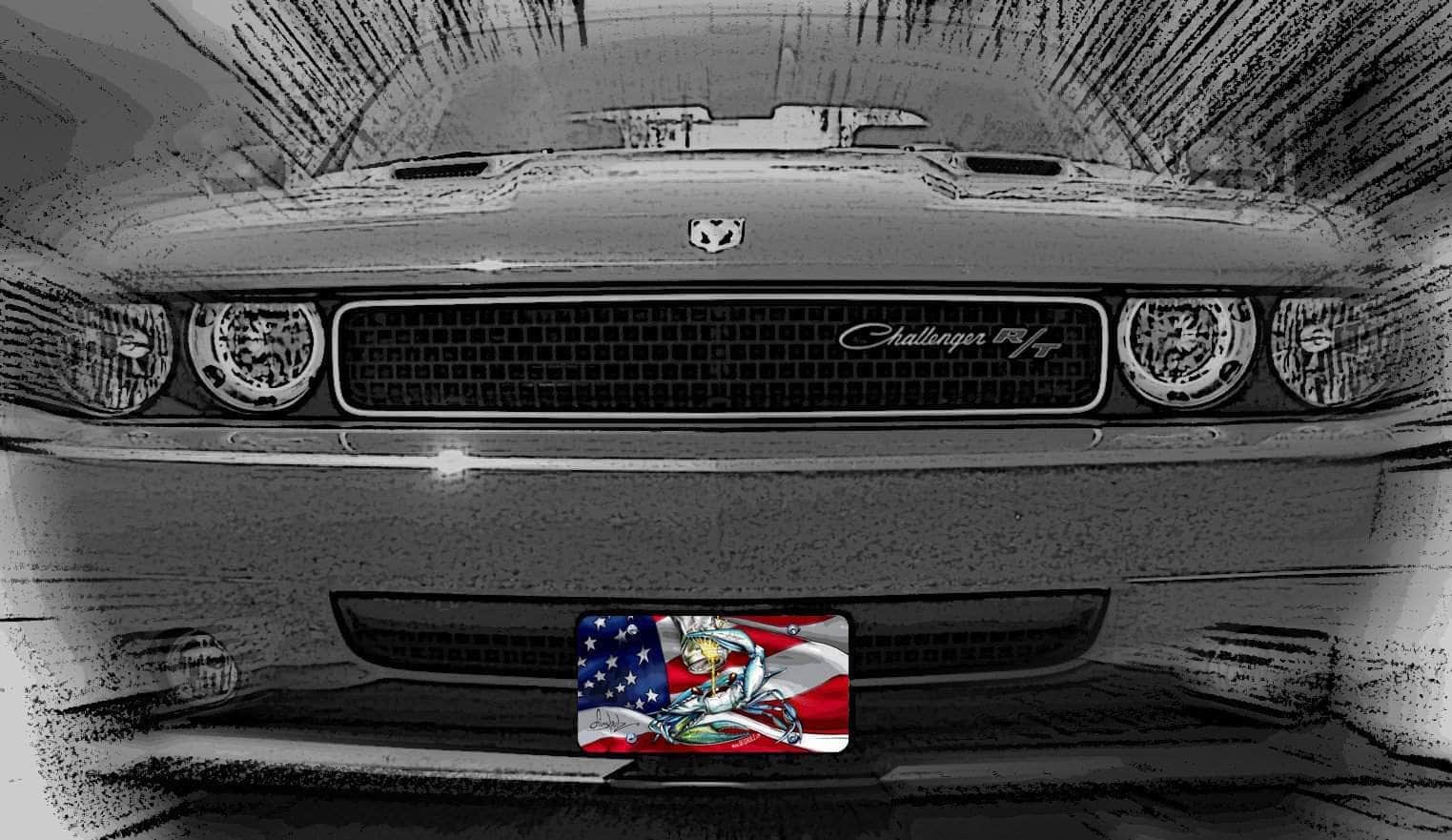 "Crab Tag USA" Front License Plate on car